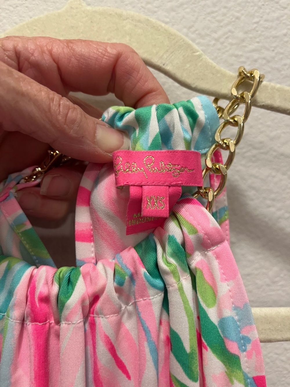 EUC Lilly P Chain-Detail Halter Top (Fits big like XS) - Picture 3 of 4